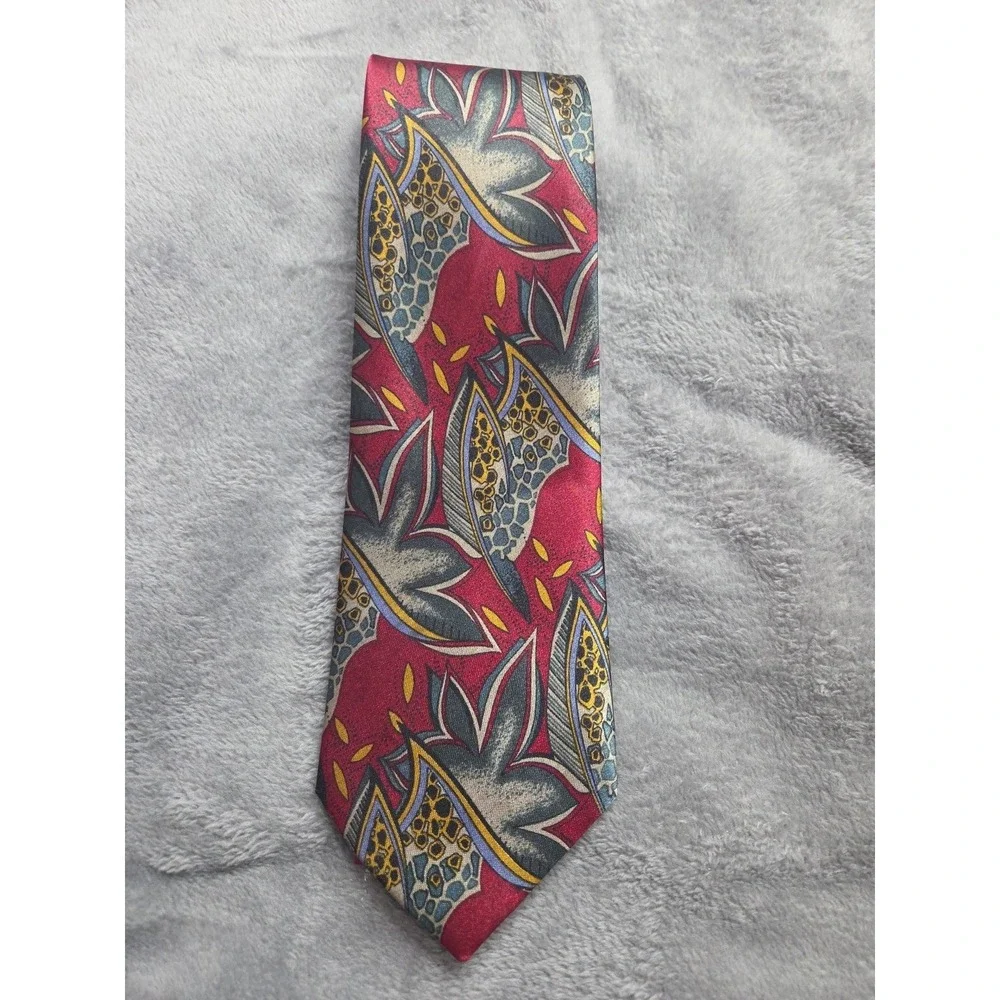 St. Stefano Italian Silk Tie Necktie Classic 57 in Floral Red